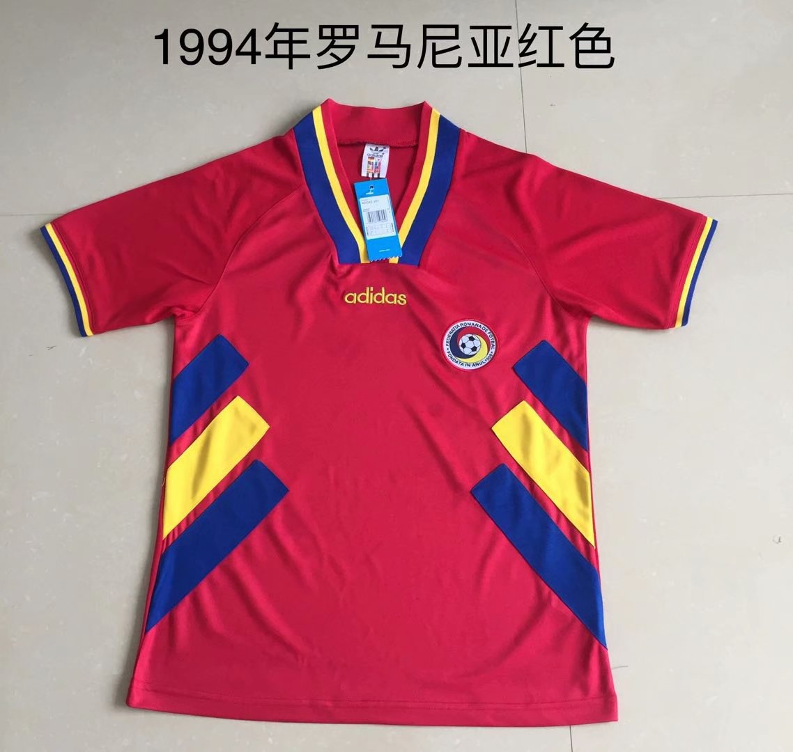 AAA Quality Romania 1994 World Cup Away Red Soccer Jersey